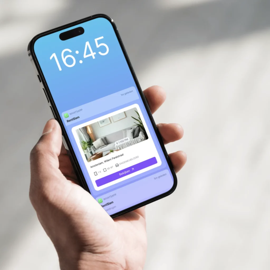 Huurwoningmeldingen van RentSlam per e-mail