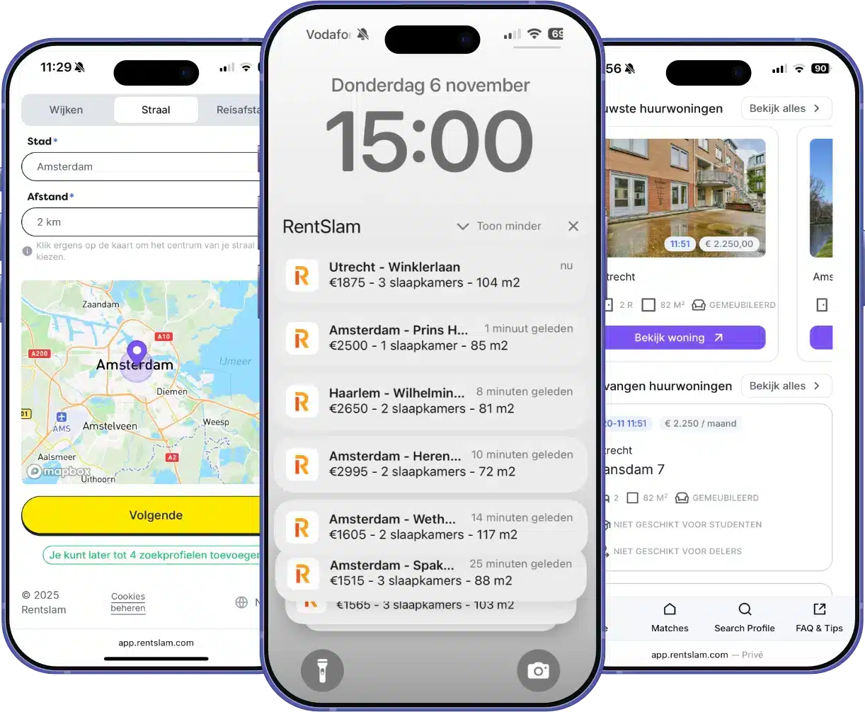 RentSlam app with automatic rental alerts